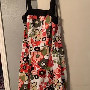 Multi colored floral pattern dress